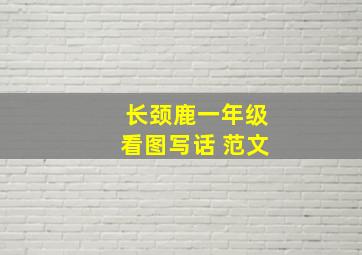 长颈鹿一年级看图写话 范文